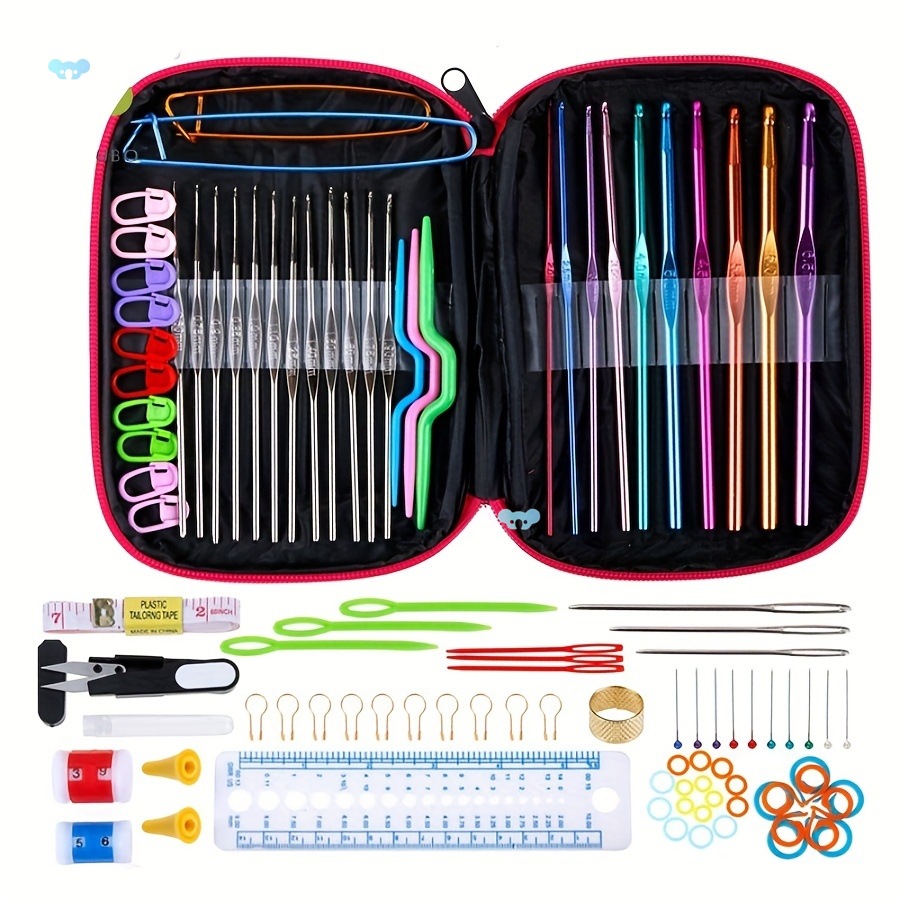 Crochet Hook kit Knitting Need Multicolor Aluminum跨境