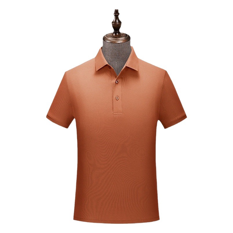 Camisa polo de negocios, camiseta tipo polo bordada de manga corta, camisa polo de algodón puro, ropa de trabajo personalizada, sensación de alta gama para hombre