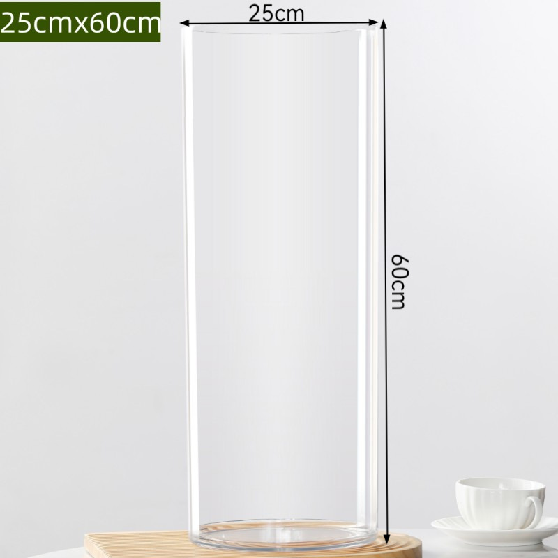 Ventas directas transfronterizas de acrílico anti-caída de alta transparencia imitación de vidrio acuoso de cultivo de floración de floración de floración despierta tubo de floración recto