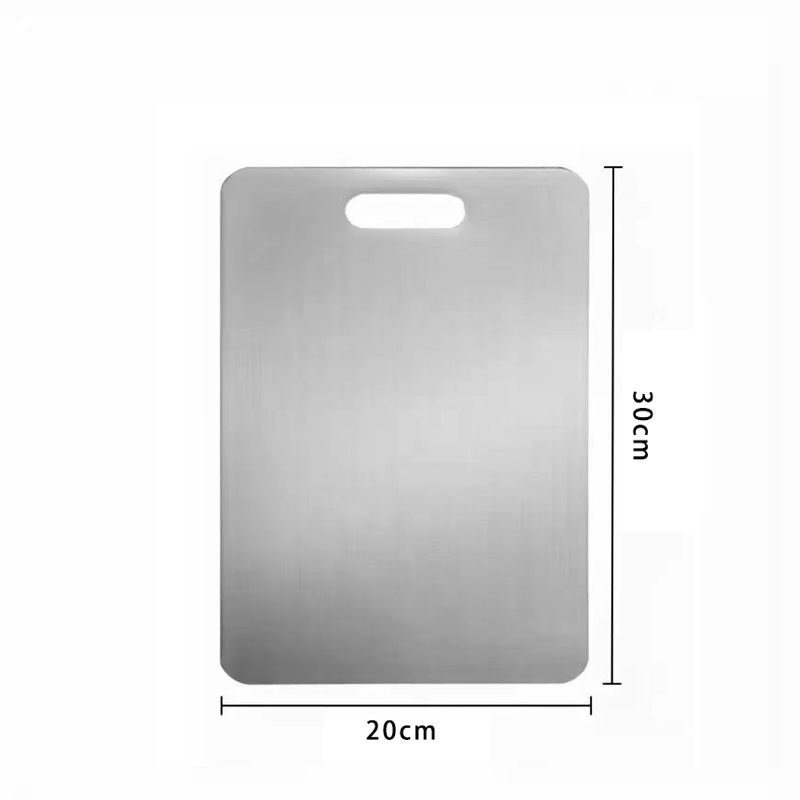 Cross-border 304 tablero de acero inoxidable antideslizante grueso tablero de corte de verduras tablero de corte doméstico tablero de corte de escritorio grande tablero de corte