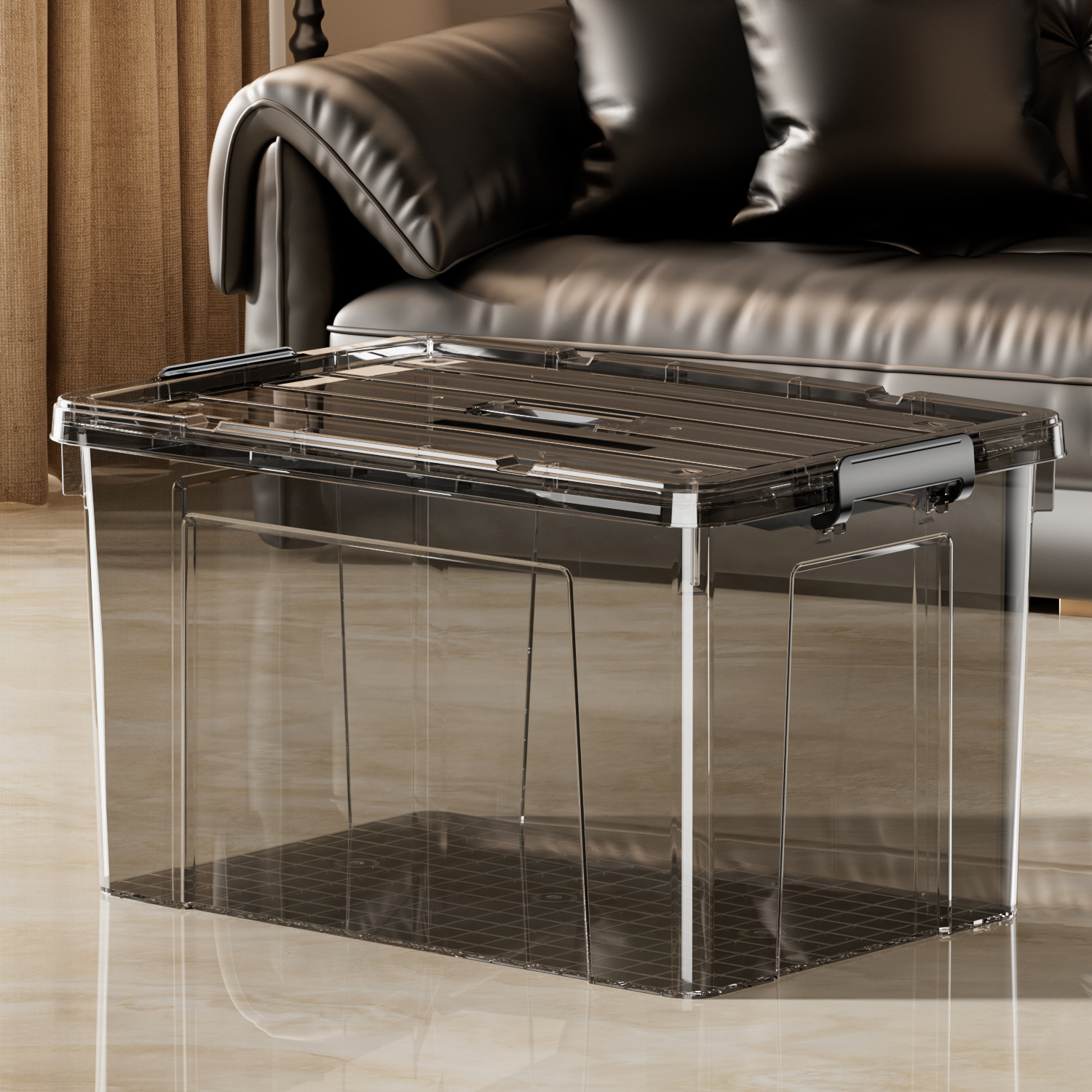 transparent capacious storage box