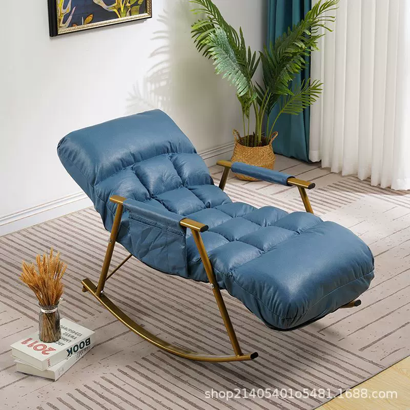 科技布摇椅躺椅大人阳台家用休闲可躺可睡懒人沙发单人网红摇摇椅