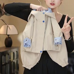 儿童冲锋衣套装2025春秋季新款男女小童韩版休闲连帽外套两件套
