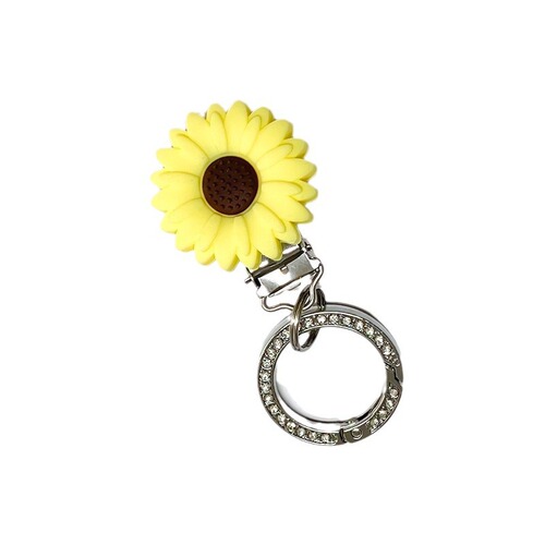 Cross-border hat brim clip daisy flower silicone pacifier clip chrysanthemum DIY pacifier teether anti-falling crocodile clip silicone hat clip