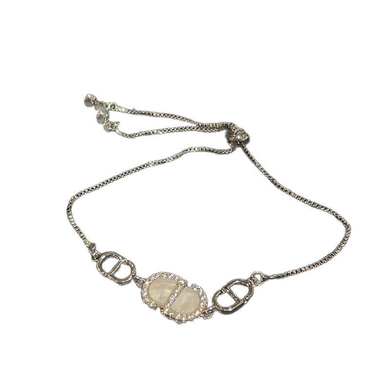 Pulsera de letras de ácido acético de circón Moda exquisita pulsera de viento frío ligero lujo temperamento de alta gama al por mayor