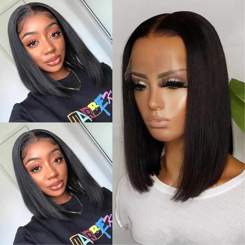 Women's Fashion Street High Temperature Wire Centre Parting Short Straight Hair Wigs display picture 1