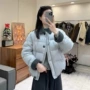 保暖翻领新款撞色棉服