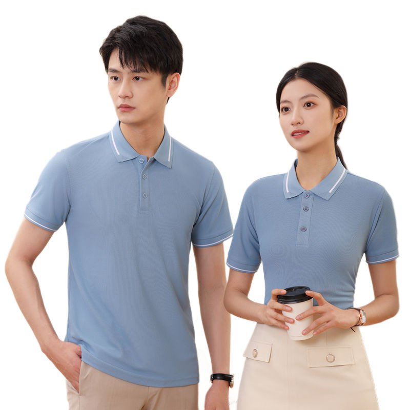 Trajes de trabajo de mangas cortas con solapa logotipo de verano de negocios polo camisetas de trabajo de la empresa de ropa de grupo camisetas de mangas cortas