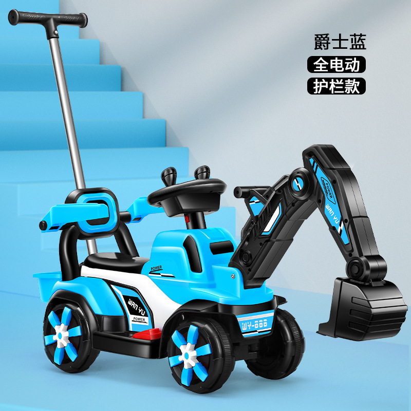 Excavadora coche de ingeniería de juguetes para niños 1 - 5 años de edad puede montar excavadora eléctrica coche eléctrico