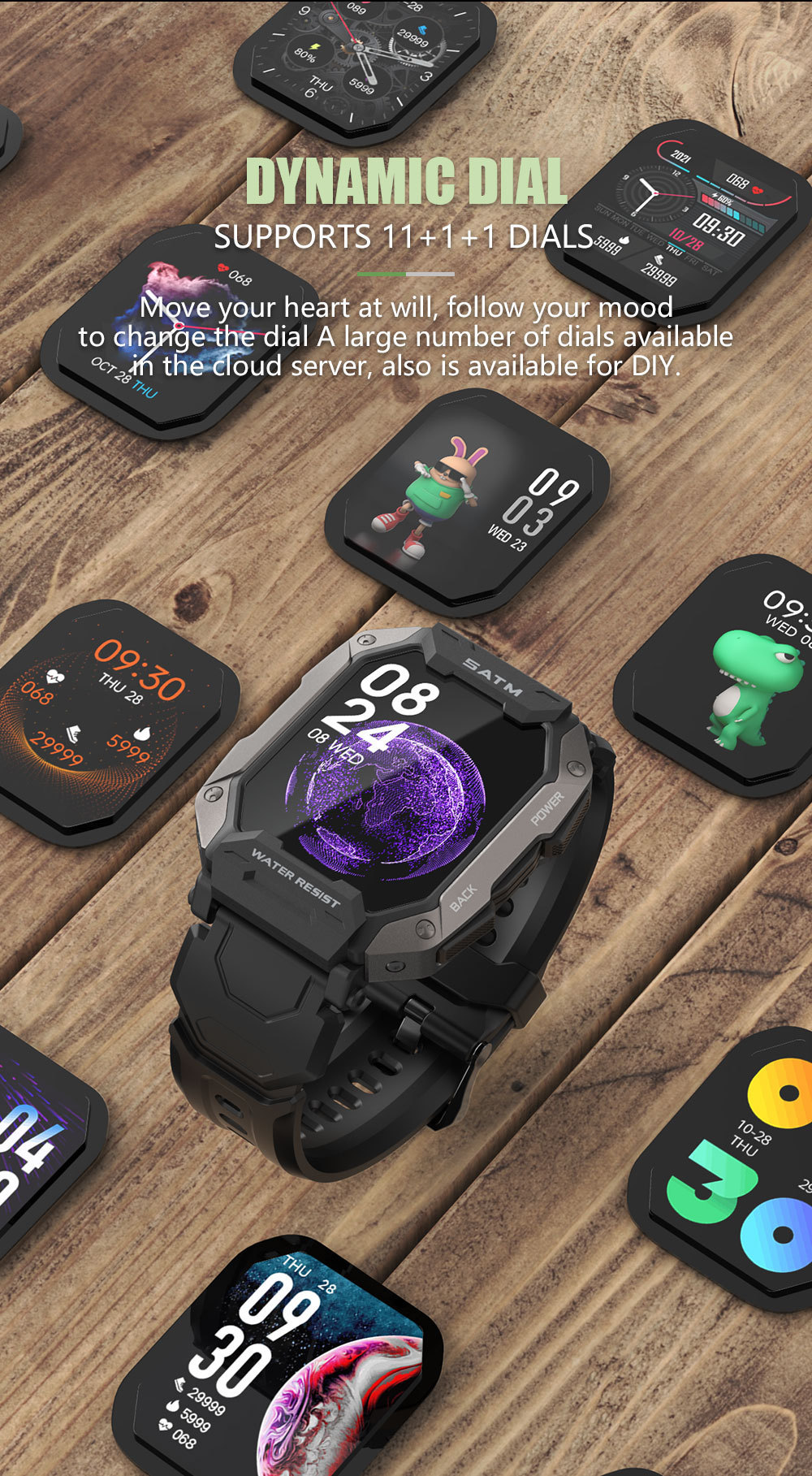 C20pro Robuste Smartwatch Mit Bluetooth Telefonie Sport Armband_voghion.com