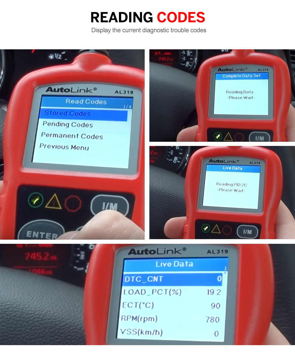 道通Autel AL319 AutoLink Code reader OBD2 scanner 海外版阿里巴巴