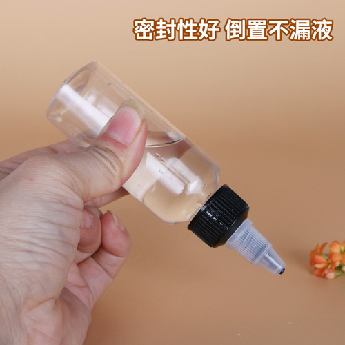 Wholesale 30 50 100ml ml pointed tip gel bottle honey squeeze dropper bottle transparent plastic tip bottle