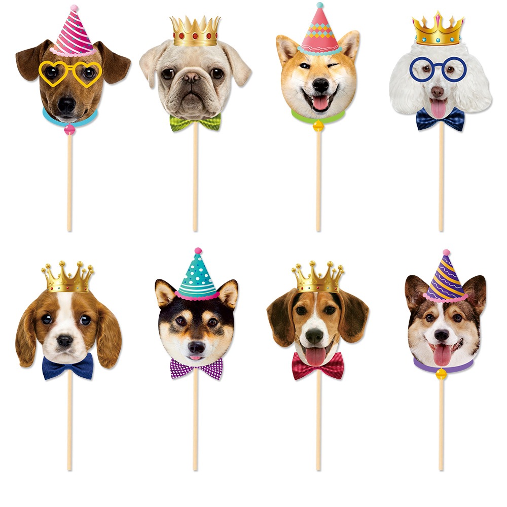 Nuevo producto Tema de perro mascota Fiesta de cumpleaños Decoración de pastel Decoración de cumpleaños Tarjeta de perro Plugin de postre