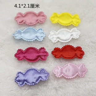 Cute satin love candy small cloth stickers doll clothes decoration accessories diy hair accessories headdress material wholesale