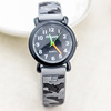 Silica gel cartoon camouflage waterproof cute children's watch strap for elementary school students for boys, Birthday gift