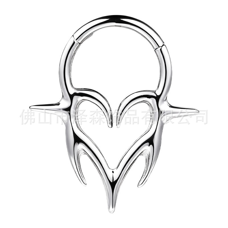 F136 Titanium Alloy Nose Ring with Diamonds - Seamless Nose Stud Hypoallergenic Body Piercing Jewelry detail image 14