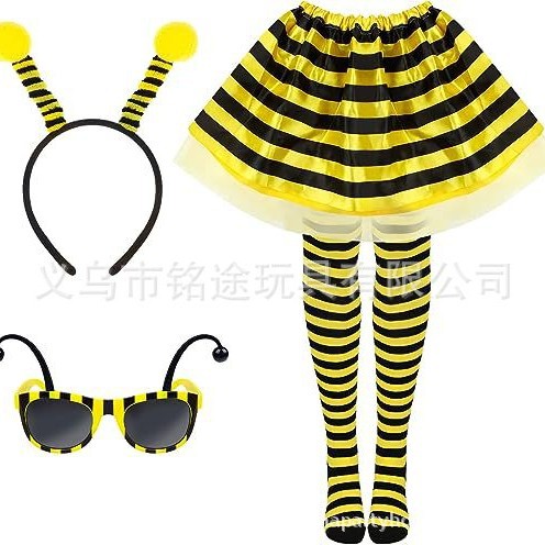Diadema de Pascua, vestido de fiesta de abejas, accesorios de alas, ropa de abejas, accesorios para el cabello de abejas, conjunto de gafas