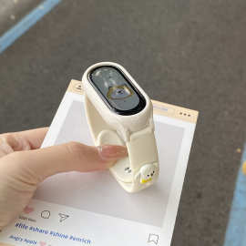 适用小米手环10表带9新款8硅胶表带NFC版diy按扣女款表圈钉扣配件