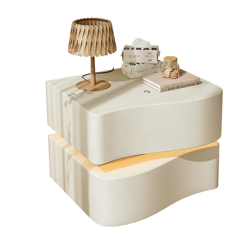 Escritorio de cabezal de cama de madera sólida simple diseñador creativo blanco moderno de lujo ligero de alta calidad dormitorio principal nuevo estilo