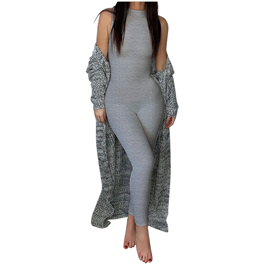 175g Weight Sleeveless Sleeve Length Full Length Pants Length Polyester Fabric Type High Waist Waist Line Casual Pants, Jumpsuits Pants Type High Elasticity Elasticity Holiday, Daily, Date Occasion Skinny Fit Type Solid Color Pattern Summer Season Women's Gender Streetwear Style Wholesale Women's Streetwear Solid Color Sleeveless Bodysuits 32