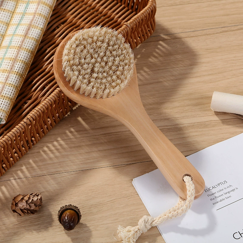 Amazon Cross-border Bristle Brush Massage, Bathing Brush Handburse Bath Brush Brush Round Bath Brush Brush Hemu Bath Brush