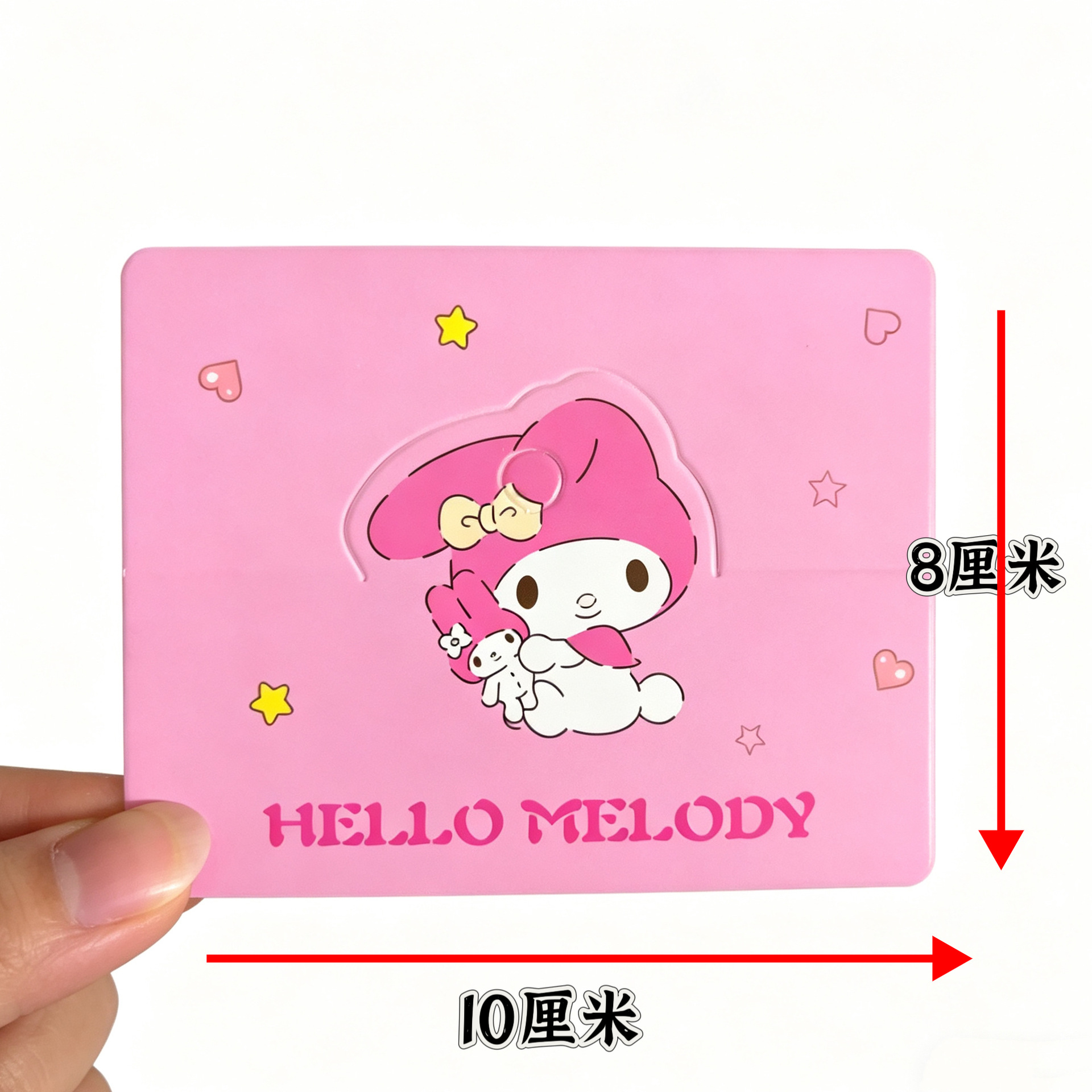 10x8cm Pink Hat Rabbit Cardboard