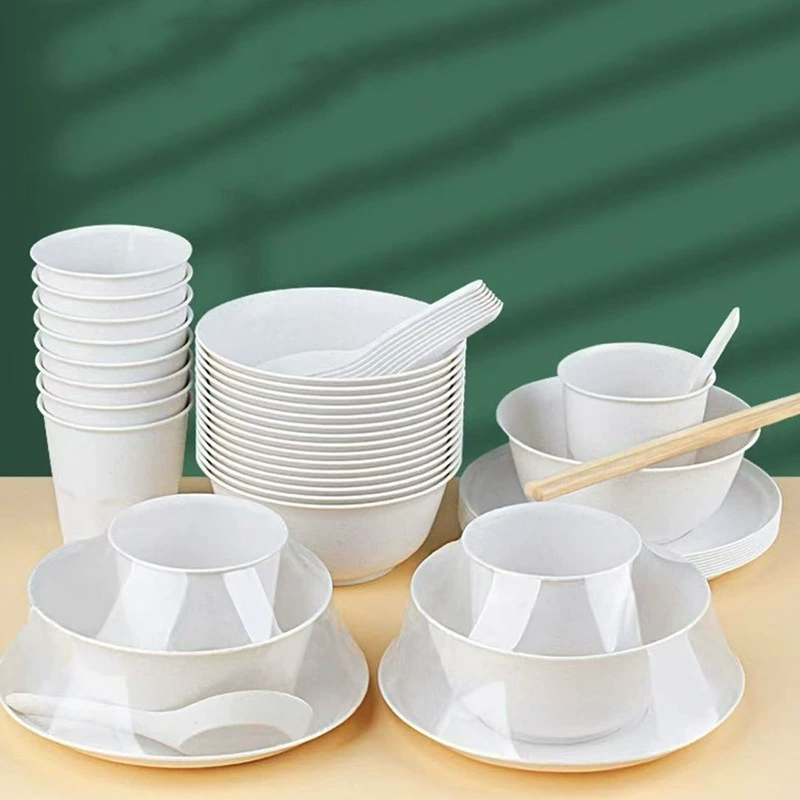 Disposable tableware, set, 4 piece set