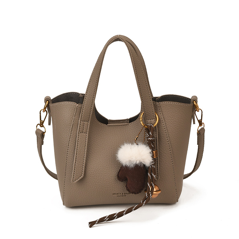 Retro lichi estampado bolso de cesta de comida de mano bolso de viaje para niños bolso de madre 2025 mujeres de hombro universal bolso de cubo