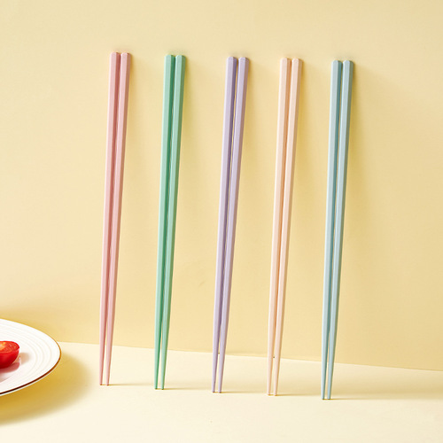 Factory wholesale Morandi colored divided-use alloy chopsticks for home and hotel, anti-mold and anti-scald, one person one pair