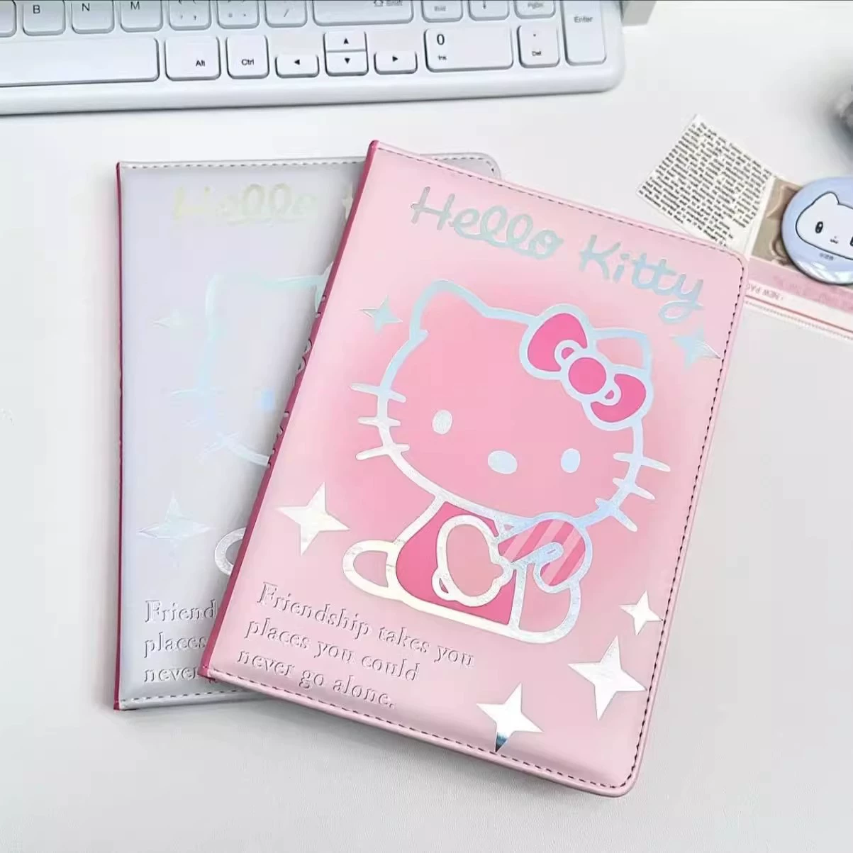 Hello kitty, high quality cute laptop, polyurethane notebook, increased thickness