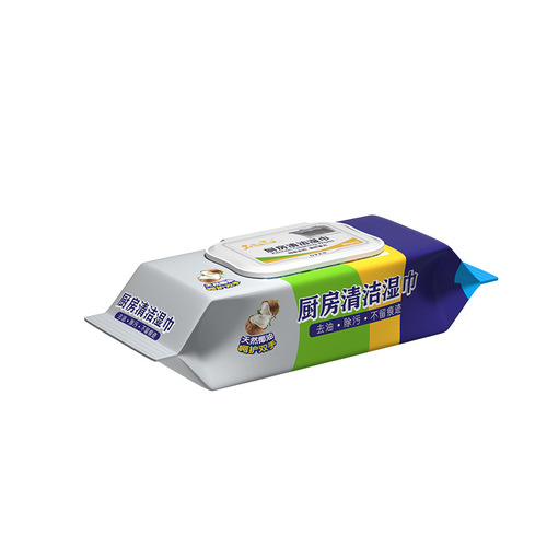 80 pump kitchen wipes to remove oil and stains, special removable cleaning wet wipes for household range hoods to remove oil and stains
