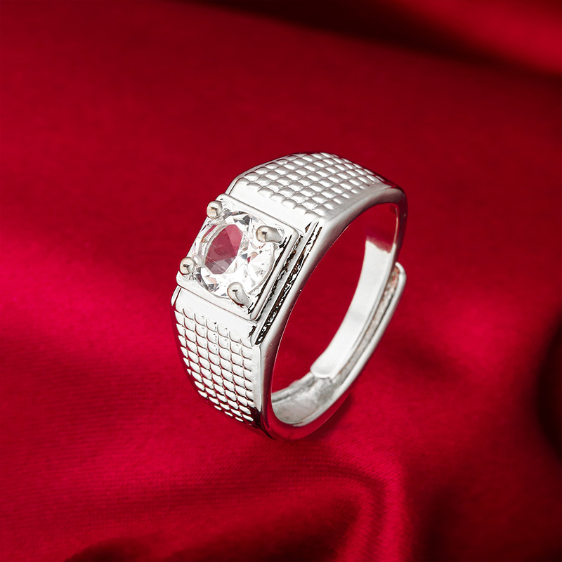 Unisex Jewelry Fashion Plated Platinum Color Ring Opening Ring _voghion.com