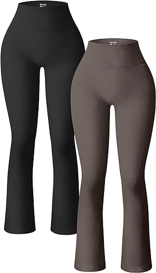 High Waist Waist Line Women's Holiday Yoga Streetwear Solid Color Full Length Flared Pants