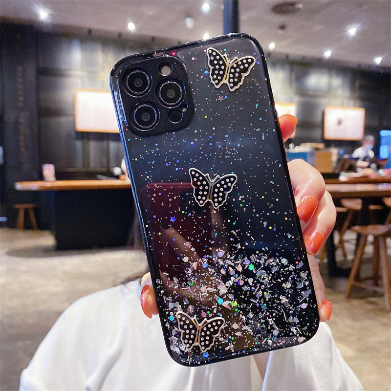 iPhone16Promax 携帯電話ケース目の保護グリッター蝶 1413 Apple 15 保護カバー新しい高級に適しています|undefined