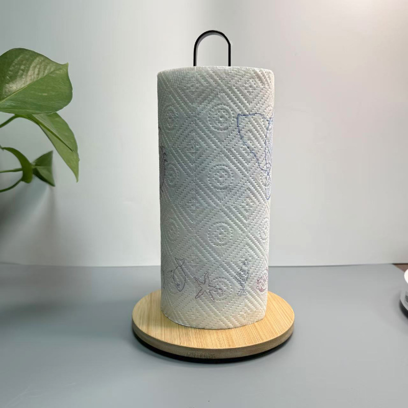 Soporte elegante para papel de cocina, de metal, sin perforación