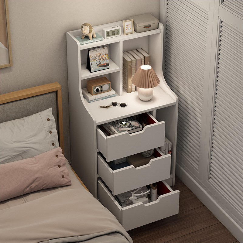 Tabernita de cabecera simple y moderna dormitorio pequeño estante de cabecera de cama de piso pequeño armario de almacenamiento casero armario de almacenamiento