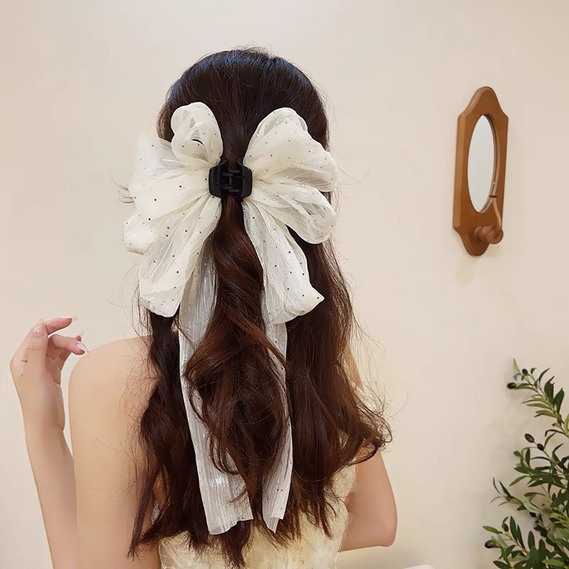 Women's Simple Style Classic Style Bow Knot Plastic Gauze Hair Claws display picture 2