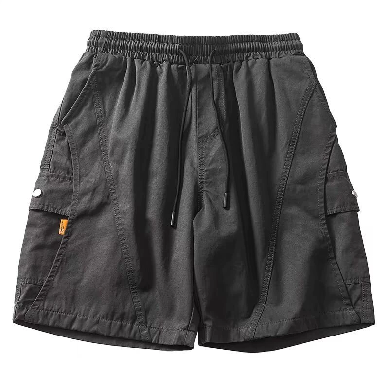 Мужские летние карго-шорты модные 2025, свободные повседневные ретро универсальные прямые спортивные шорты до колена, модный бренд