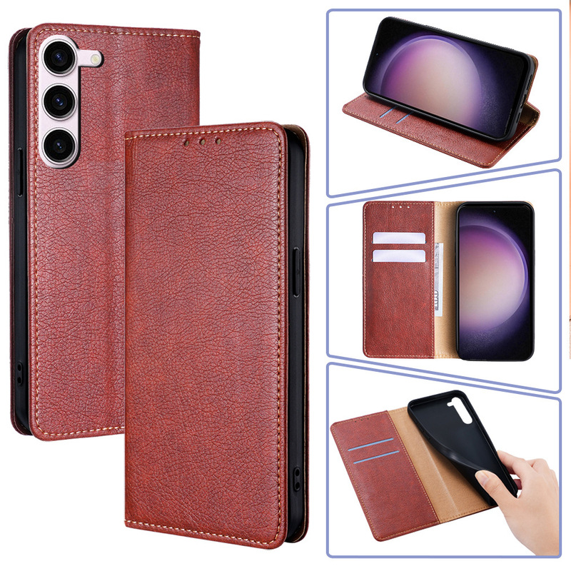 Suitable for Samsung S25Plus Flip Phone Leather Case S24 Ultra Card-Inserting S20Plus Stand Phone Case Suitable for Samsung S25Plus Flip Phone Leather Case S24 Ultra Card-Inserting S20Plus Stand Phone Case