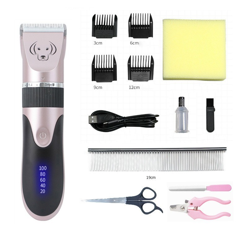 1082p 핑크 + 강철 빗 가위 발톱깎이