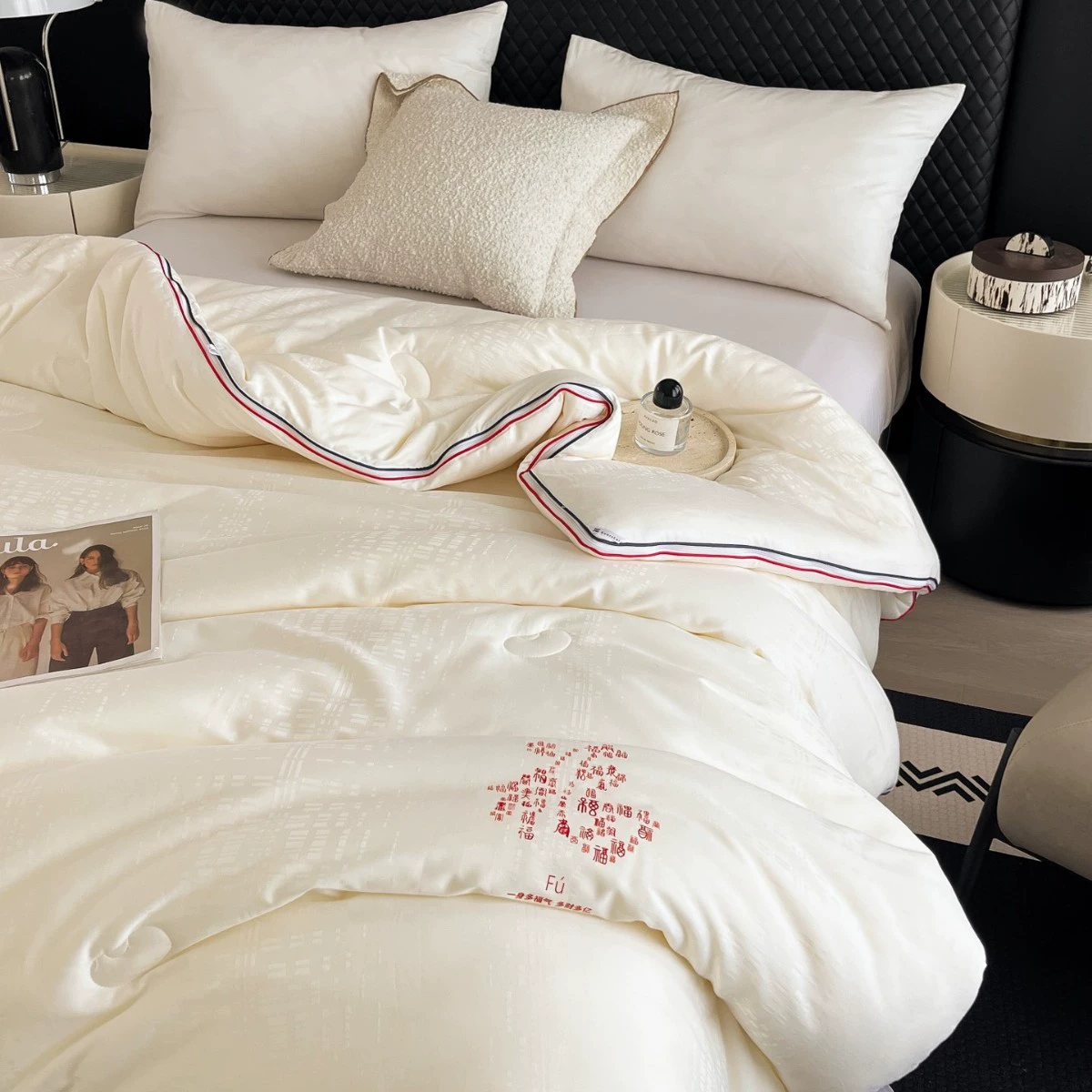 Хлопковое жаккардовое одеяло класса А PF с молнией, съемное весенне-осеннее одеяло, теплое и утолщенное зимнее одеяло, четырехсезонное одеяло.