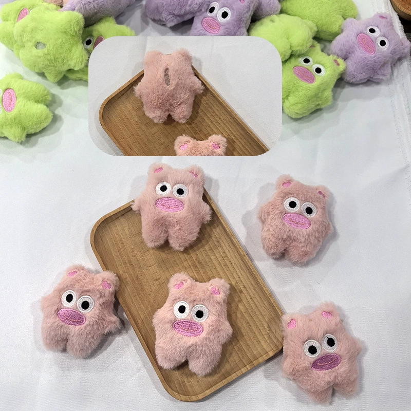 Мультяшная плюшевая кукла, милая детская игрушка, прическа с вышивкой