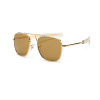 Retro metal trend sunglasses, glossy glasses solar-powered, European style