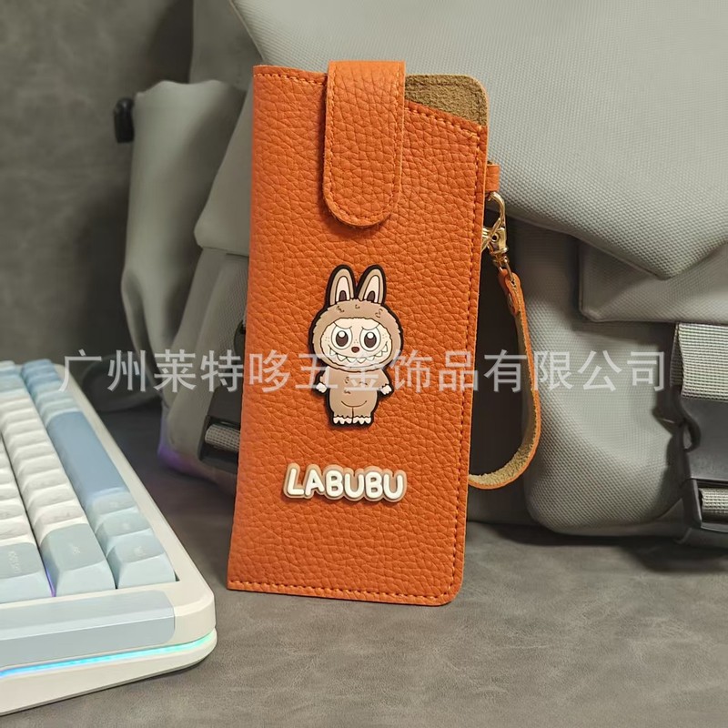 现货卡通拉布布皮革眼镜包挂绳款太阳镜墨镜收纳包PU皮挂包眼镜袋|undefined