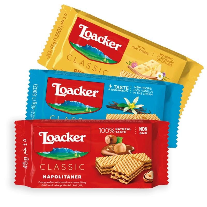 Австрийские вафельные конфеты Loacker со вкусом фундука, 45 г, шоколадные сувениры для свадьбы, импортные фундуковые орехи