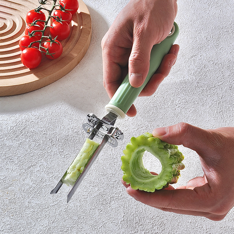 伸缩水果取芯器苹果去核工具不锈钢梨子果芯抽三合一多功能削皮器|undefined