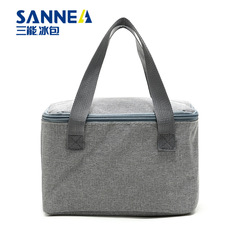 Japanese-style bento bag with aluminum foil, minimalist insulated lunch box, large capacity, thick handle bento bag, lunch bag