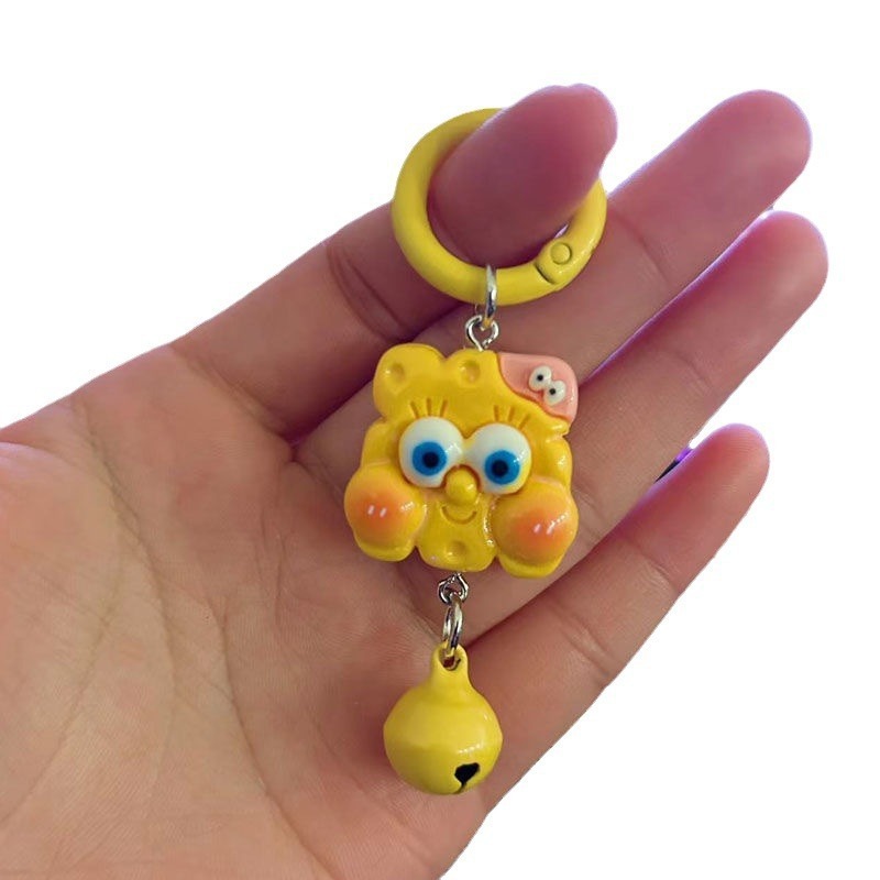 インターネット有名人のカップルスポンジボブパイクスターキーホルダー漫画のイメージかわいい学生カップルベビーペンダントアクセサリー|undefined