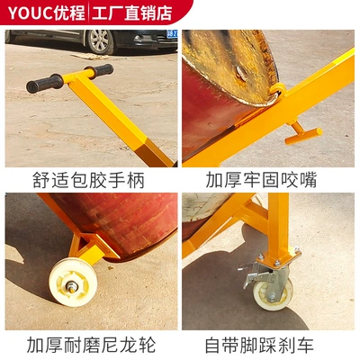 Avtomobil fırlanan platformaları Barrel Handling Forklift Iron Barrel