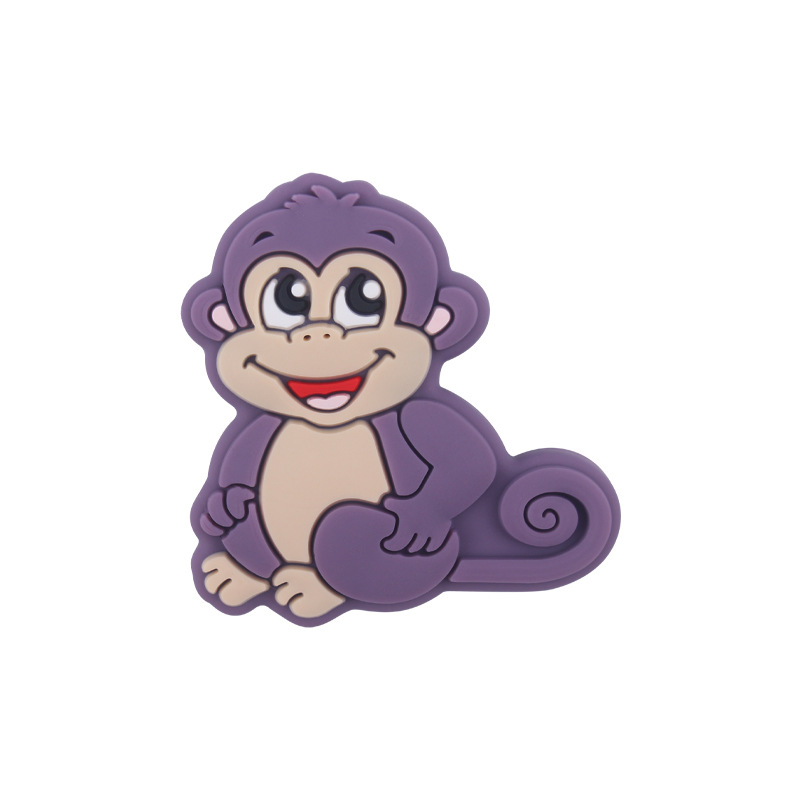 Nuevo bebé suministros dibujos animados animal mono silicona teether creativo DIY chupete cadena pulsera teether Accesorios